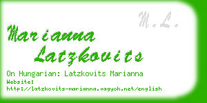 marianna latzkovits business card